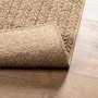 Alfombra ZIZUR aspecto yute interior/exterior beige 120x120 cm