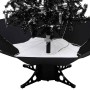 Árbol de Navidad con nieve y base de paraguas PVC negro 140cm