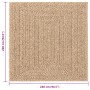 Alfombra ZIZUR aspecto yute interior/exterior beige 240x340 cm