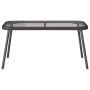 Mesa de Café Negro 90 x 45 x 43 cm Ratan de Polímero, vidrio