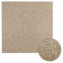 Alfombra ZIZUR aspecto yute interior/exterior beige 120x120 cm