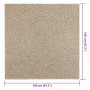 Alfombra ZIZUR aspecto yute interior/exterior beige 120x120 cm