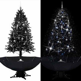 Árbol de Navidad con nieve y base de paraguas PVC negro 190 cm en Arboles de navidad | Comprar online en Foro24