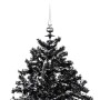 Árbol de Navidad con nieve y base de paraguas PVC negro 190 cm