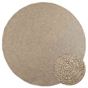 Alfombra ZIZUR aspecto yute interior/exterior beige Ø 200 cm