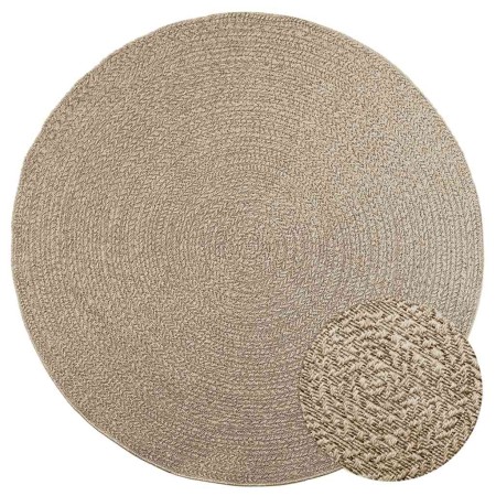 Alfombra ZIZUR aspecto yute interior/exterior beige Ø 200 cm