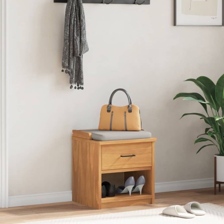 Banco de recibidor SANDNES madera maciza de pino 45x40x50 cm