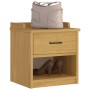 Banco de recibidor SANDNES madera maciza de pino 45x40x50 cm