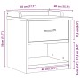 Banco de recibidor SANDNES madera maciza de pino 45x40x50 cm