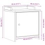 Banco de recibidor SANDNES madera maciza de pino 45x40x50 cm