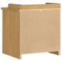 Banco de recibidor SANDNES madera maciza de pino 45x40x50 cm