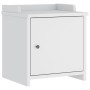Banco de recibidor SANDNES madera maciza pino blanco 45x40x50cm
