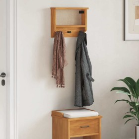 Perchero de pared SANDNES 45x12x35 cm madera maciza de pino