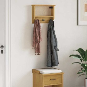 Perchero de pared SANDNES 45x12x35 cm madera maciza de pino