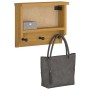 Perchero de pared SANDNES 45x12x35 cm madera maciza de pino