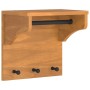 Perchero de pared SANDNES madera maciza pino 43x30x42cm