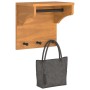 Perchero de pared SANDNES madera maciza pino 43x30x42cm