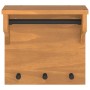 Perchero de pared SANDNES madera maciza pino 43x30x42cm