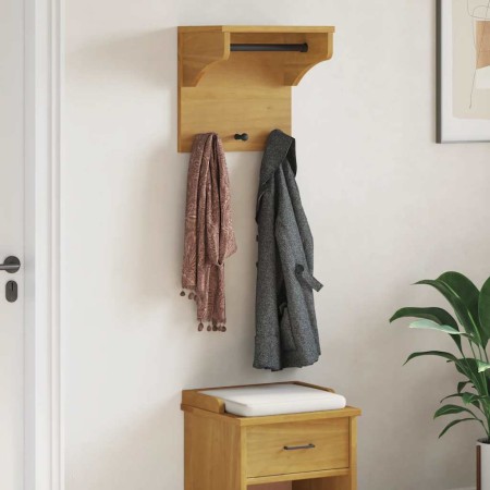 Perchero de pared SANDNES madera maciza pino 43x30x42cm