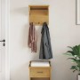 Perchero de pared SANDNES madera maciza pino 43x30x42cm