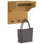 Perchero de pared SANDNES madera maciza pino 43x30x42cm