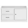 Banco de recibidor SANDNES madera maciza pino blanco 87x40x50cm