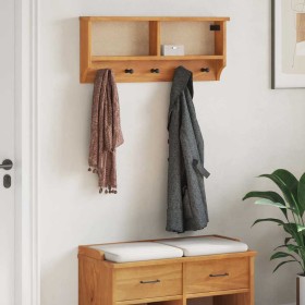 Perchero de pared SANDNES madera maciza de pino 87x12x35 cm