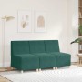 Sofá modular sin brazos de terciopelo verde oscuro de 55 cm