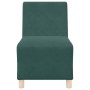 Sofá modular sin brazos de terciopelo verde oscuro de 55 cm