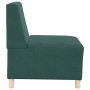 Sofá modular sin brazos de terciopelo verde oscuro de 55 cm