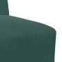Sofá modular sin brazos de terciopelo verde oscuro de 55 cm