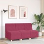 Sofá modular sin brazos terciopelo rojo vino 55 cm