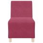 Sofá modular sin brazos terciopelo rojo vino 55 cm