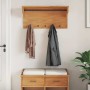 Perchero de pared SANDNES madera maciza de pino 87x30x42 cm