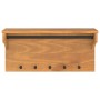 Perchero de pared SANDNES madera maciza de pino 87x30x42 cm