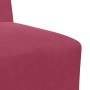 Sofá modular sin brazos terciopelo rojo vino 55 cm