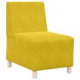Sofá modular sin brazos amarillo 55 cm terciopelo