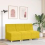 Sofá modular sin brazos amarillo 55 cm terciopelo