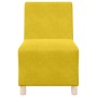 Sofá modular sin brazos amarillo 55 cm terciopelo