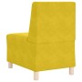 Sofá modular sin brazos amarillo 55 cm terciopelo