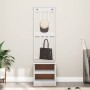 Perchero de entrada SANDNES madera pino blanco 45x40x159,5 cm