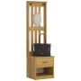 Perchero de entrada SANDNES 45x40x159,5cm madera maciza de pino