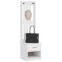 Perchero de entrada SANDNES madera pino blanco 45x40x159,5 cm