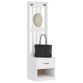 Perchero de entrada SANDNES madera pino blanco 45x40x159,5 cm