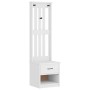 Perchero de entrada SANDNES madera pino blanco 45x40x159,5 cm