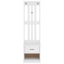 Perchero de entrada SANDNES madera pino blanco 45x40x159,5 cm