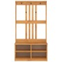 Perchero de entrada SANDNES madera maciza de pino 87x40x159,5cm
