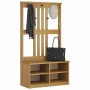 Perchero de entrada SANDNES madera maciza de pino 87x40x159,5cm