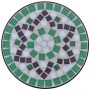 Mesa auxiliar mosaico para plantas verde y blanca