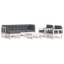 7-teiliges Gartenmöbel-Set und weiße Massivholzkissen von vidaXL, Gartensets - Ref: Foro24-3185809, Preis: 617,08 €, Rabatt: %